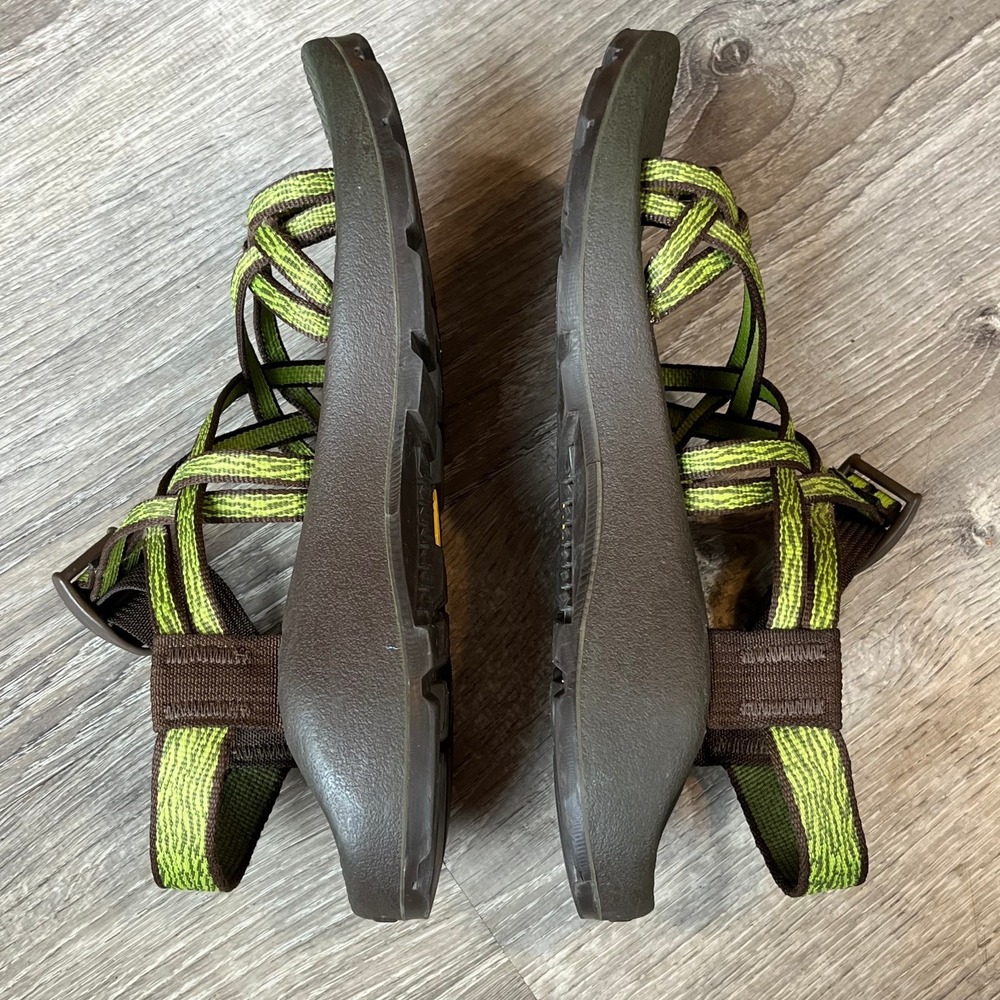 Chaco ZX/2 Hiking Sandals Green Brown Vibram Soles Womens 7 - Picture 4 of 7